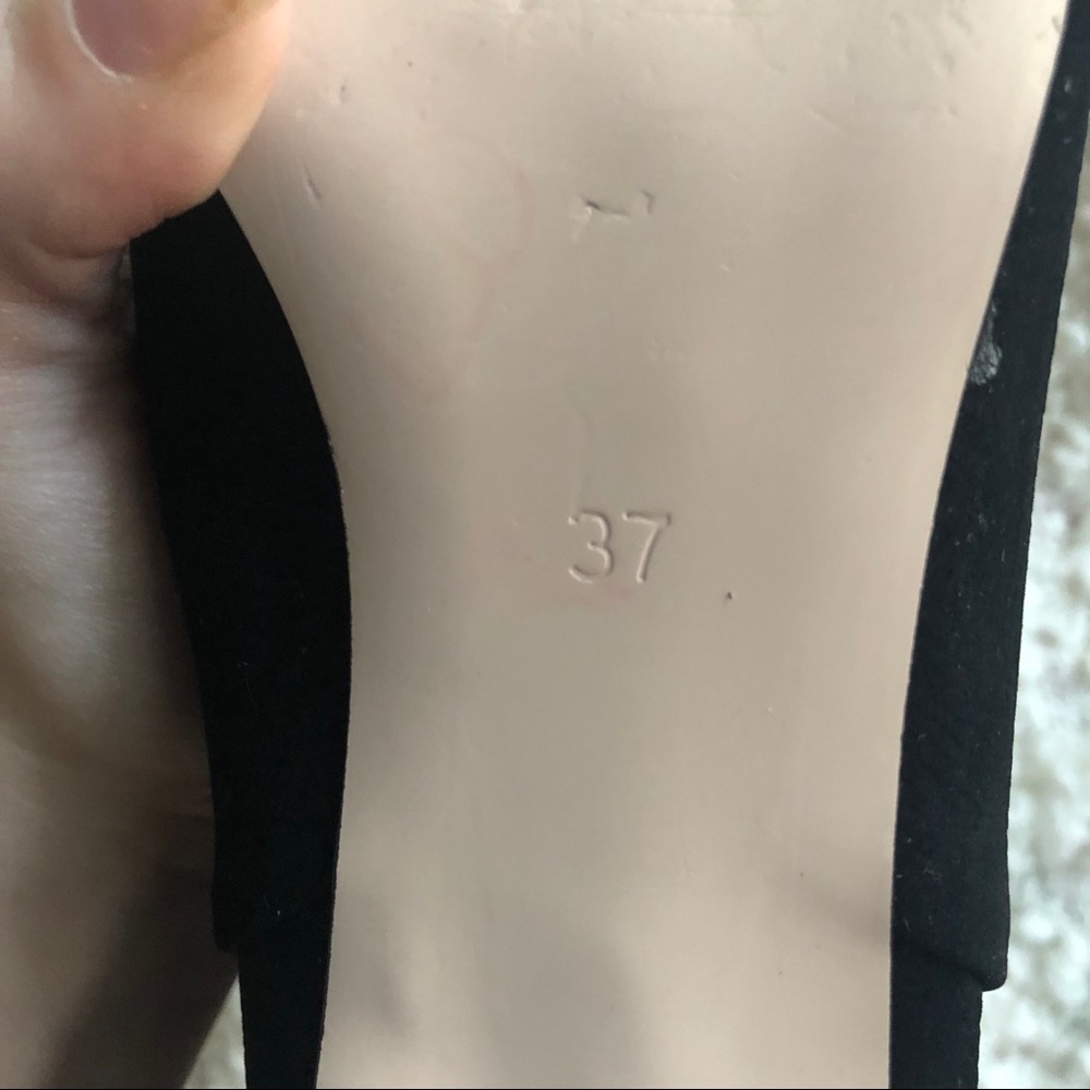 ✨SOLD✨ H&M BLACK SUEDE SILVER GLITTER BLOCK HEELS - Picture 5 of 8